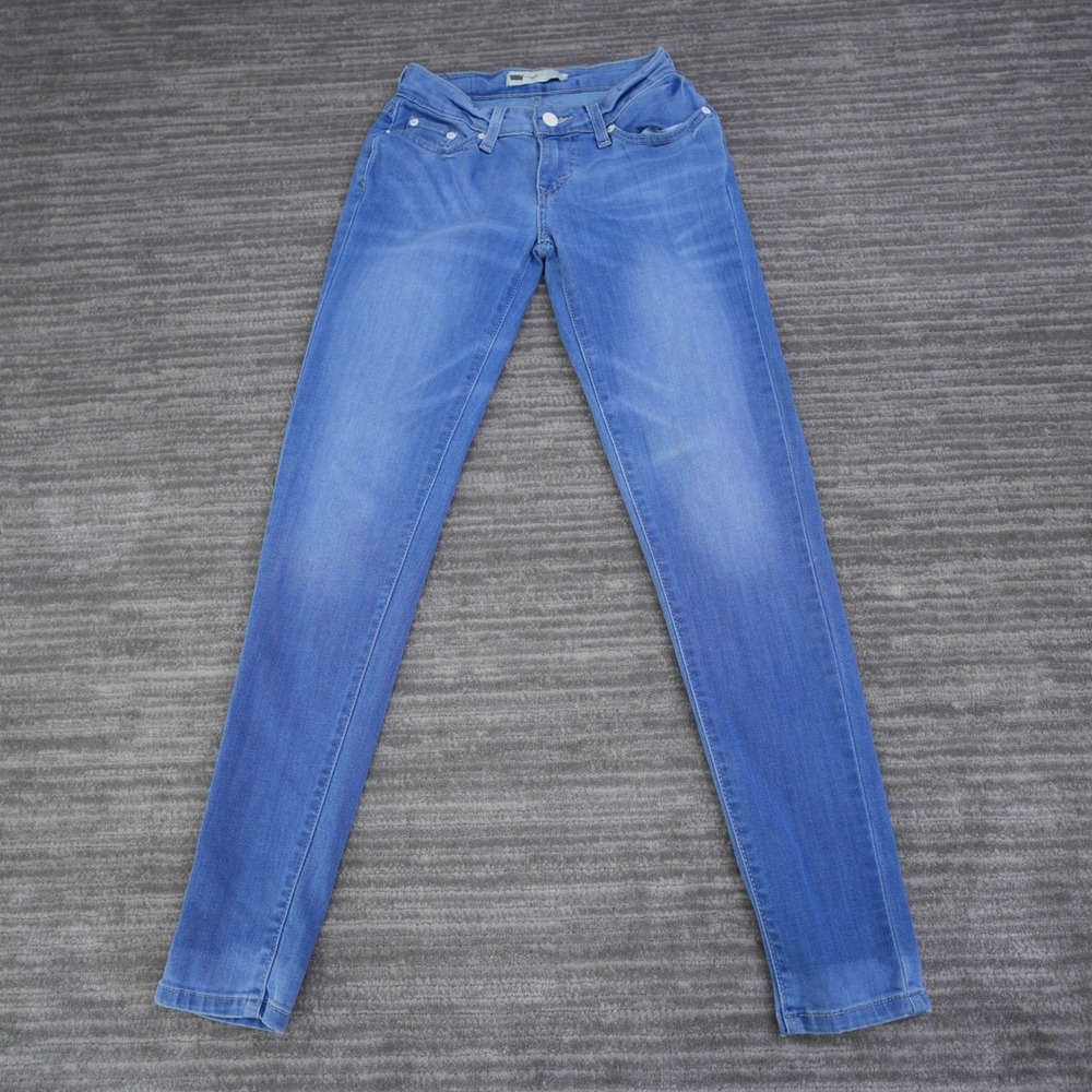 Levis 535 Jeans Women Legging Light‎ Blue Low Rise Denim 25x30 Measured 24x28.25